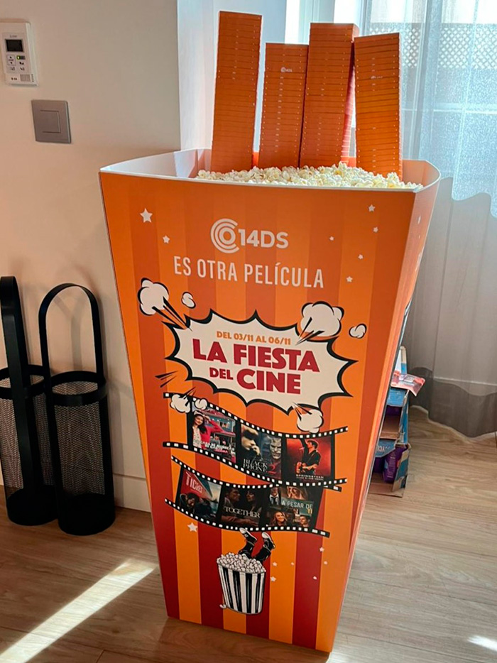 Palomiteros gigantes para La Fiesta del Cine.