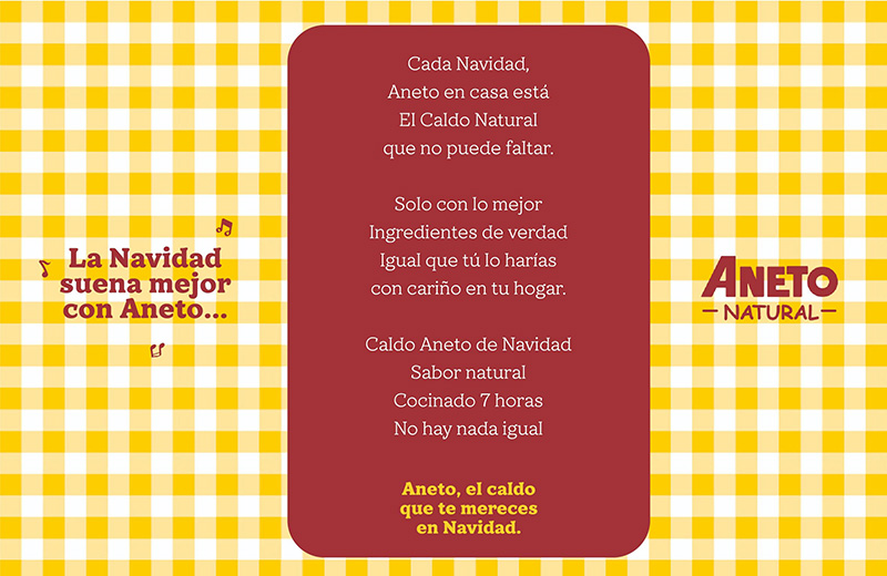 Aneto convierte su caldo más icónico en villancico