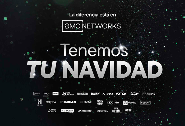 Campaña de AMC Networks en Navidad 2025.
