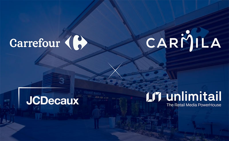 JCDecaux, Carrefour, Carmila y Unlimitail se alían