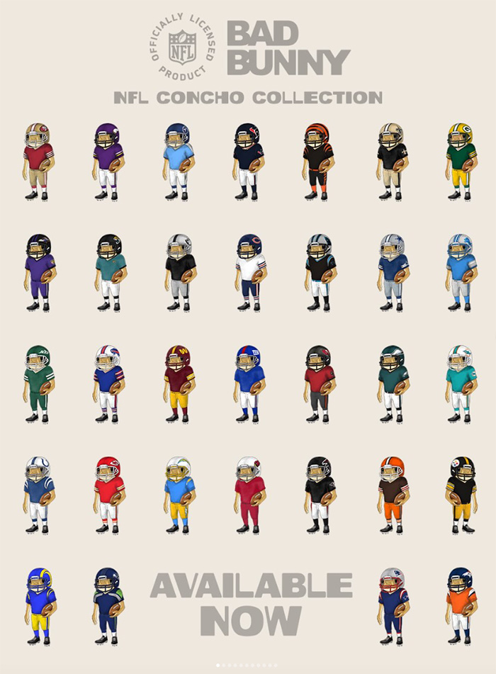 Bad Bunny y la NFL lanzan Concho Collection.