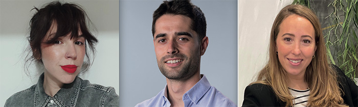 Rocío Centeno de Havas Play, Diego Tajadura de 2bTube y Miriam Rubio de Soy Olivia Media Group.