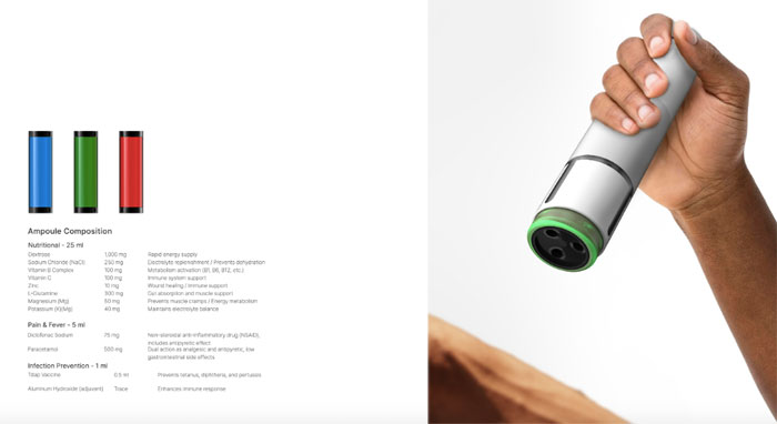 CES 2026: Inyector para la atención médica de emergencia.