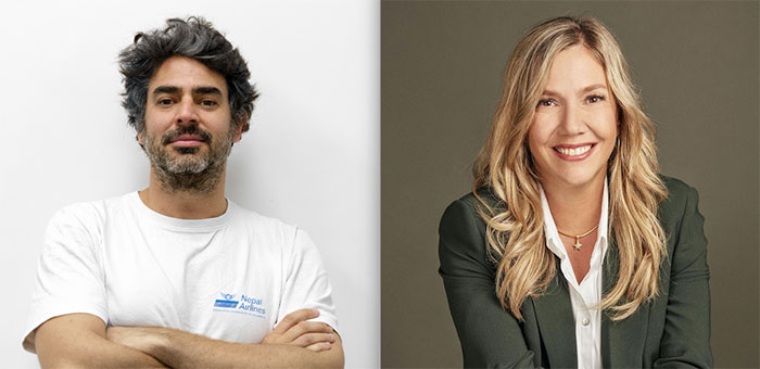 Antonio Castillo (Director creativo de Probably)  y Giovanna Angiolillo (Directora general y fundadora de Llámalo Equix) .