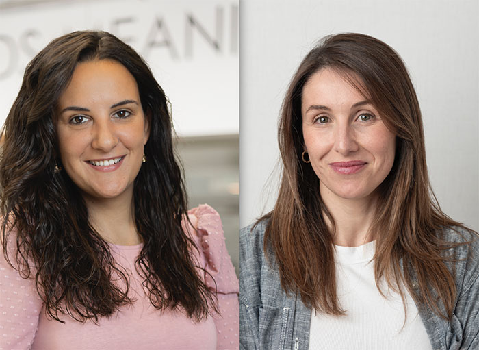 Gloria Prada (Head of pódcast de Keepers) y Elia Fernández Granados (Jefa de Branded Podcast en Podium pódcast) .