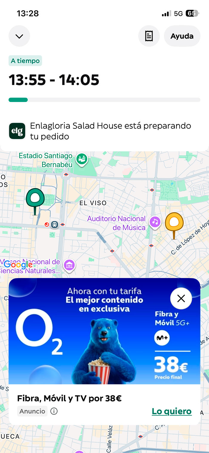 Más de 120 marcas invierten en publicidad en la app de Glovo.