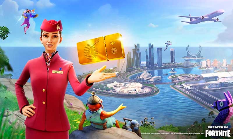 Qatar Airways lanza su primer destino digital en Fortnite