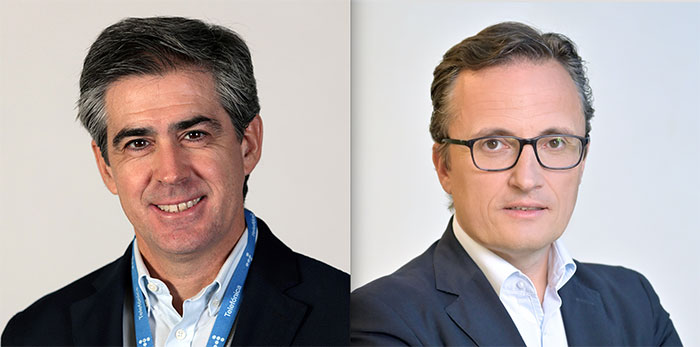 Rafael Fernández de Alarcón (Director de marca, patrocinios y medios de Telefónica)  y Fernando Méndez (Director de asuntos públicos y comunicación de Pfizer) .