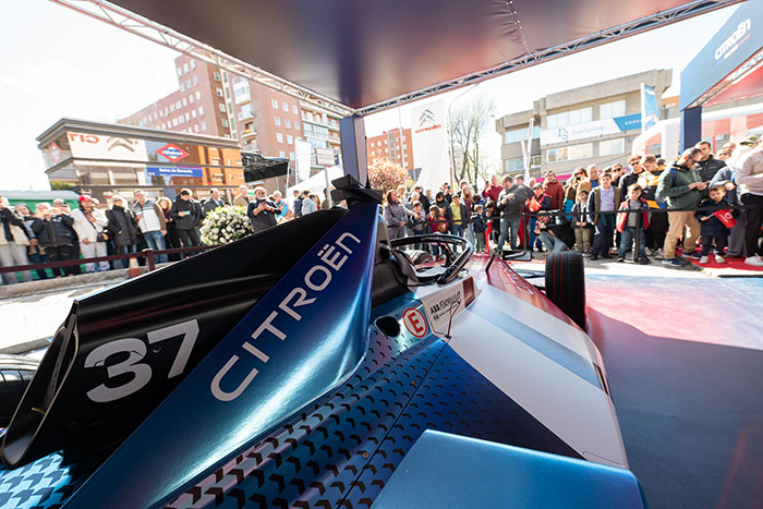 Activación urbana de Citroën previa al Madrid E-Prix.