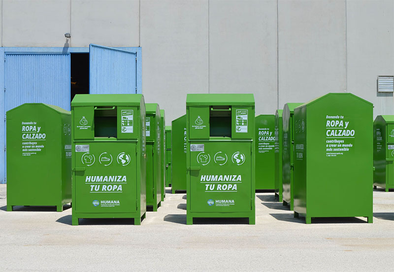 Innovación de economía circular en los contenedores de Humana