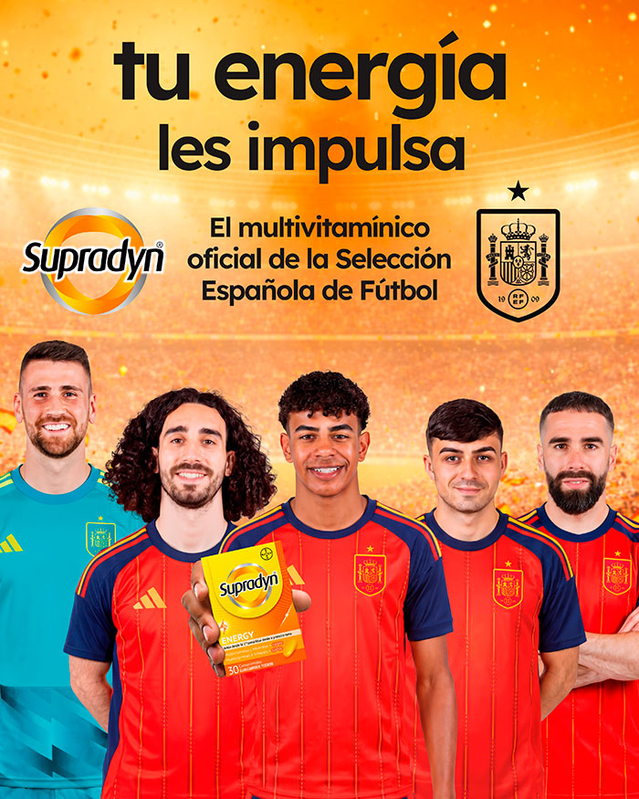 Supradyn, multivitamínico oficial de la Selección Española Absoluta.