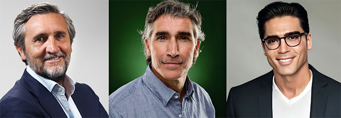 Álvaro Bermúdez (Managing Director de iZen), Diego Capria (Director general de Huinca Cine) y Maurizio Vitale (Head of Marketing, Streaming and Brand Strategy AMC Networks International Iberia & Latin America)