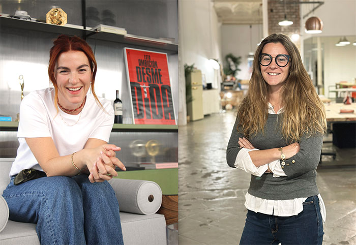 Angie Fernández (Branded Entertainment Lead de Little Spain) y Eugenia Esquerdo (Productora ejecutiva de BLUA).