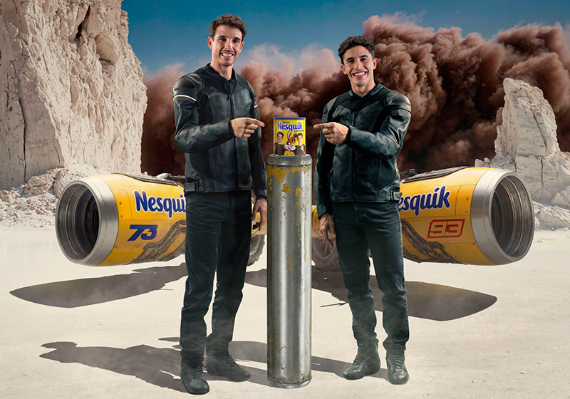 Los hermanos Márquez a todo gas en la nueva campaña de Nesquik