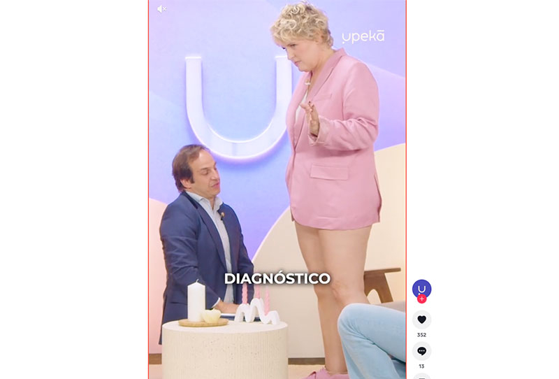 Tania Llasera se baja los pantalones para visibilizar el lipedema