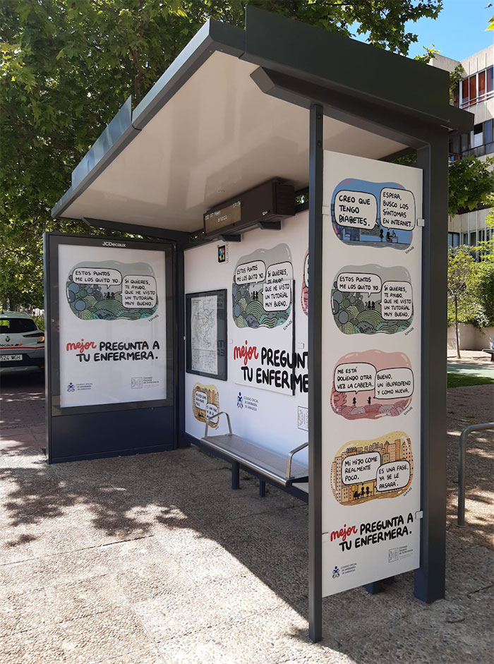 La enfermería toma las calles con una gran campaña de exterior.
