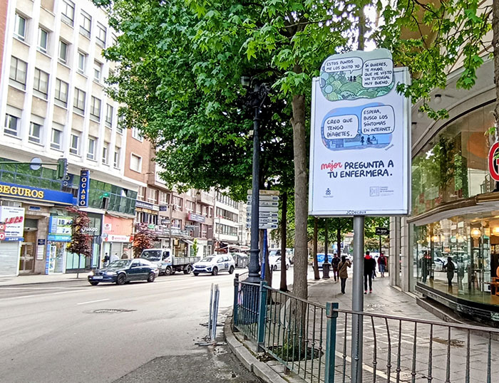 La enfermería toma las calles con una gran campaña de exterior.