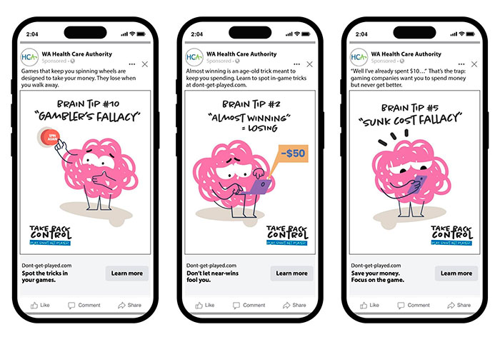 Campaña para alertar de la ludopatía en jóvenes.