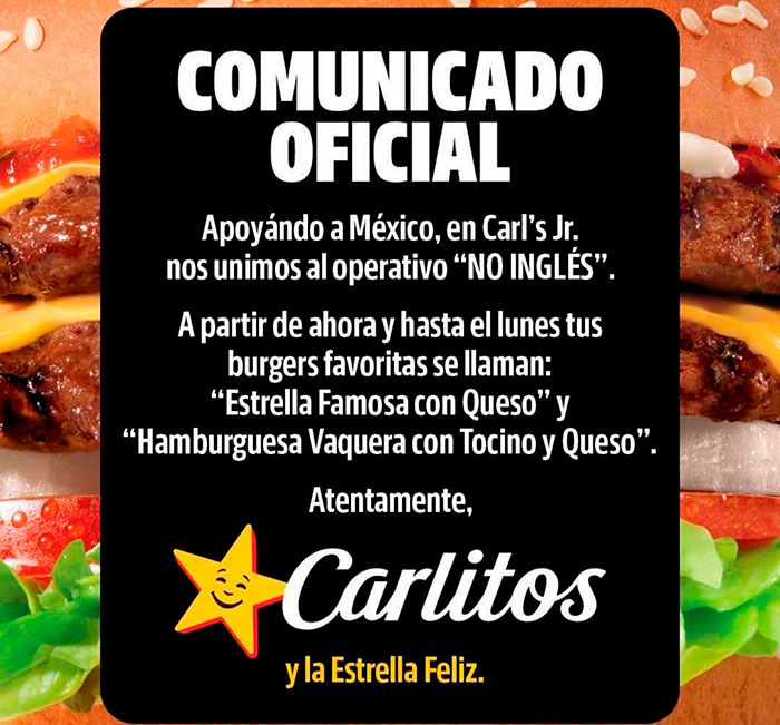 Marcas se apuntan al trend "No inglés" para apoyar a la Selección Mexicana.