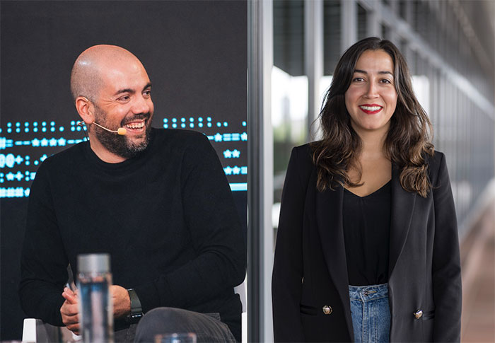 Gael García (Director de marketing y comunicación del Celta de Vigo) y Lorena Poza (Responsable de comunicación, marketing y sostenibilidad de Bizum).