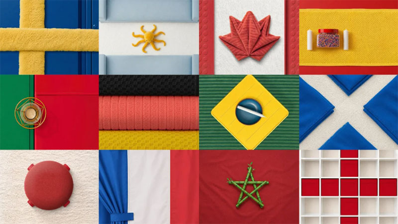 IKEA crea banderas con muebles para celebrar el Mundial de Fútbol