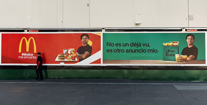 Campaña de exterior de Wieden + Kennedy México para Uber Eats.