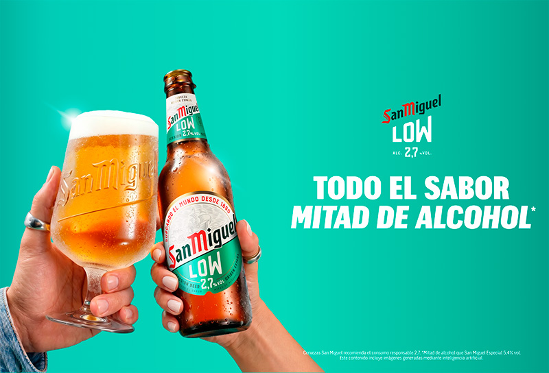 Llega San Miguel Low con "todo el sabor y la mitad de alcohol"