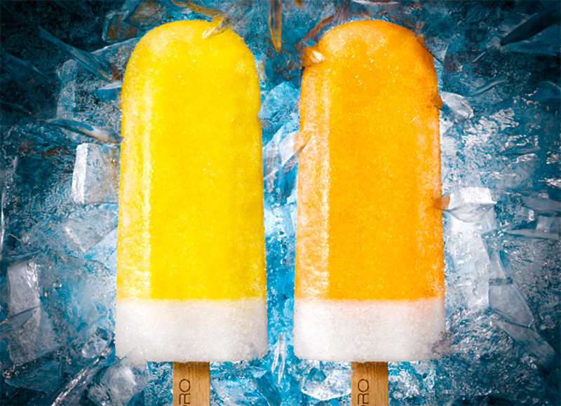 Nuevos helados con vitaminas que reaccionan bajo la luz ultravioleta