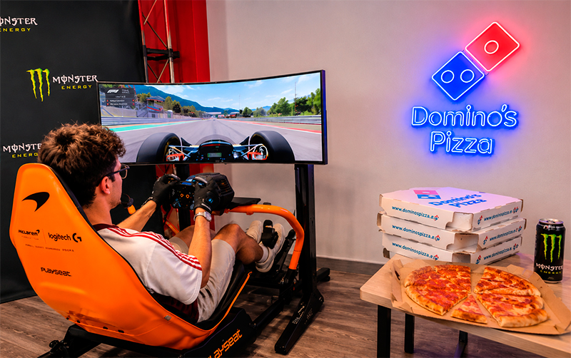 Domino´s y Monster celebran el Día del Gamer con simuladores de Logitech