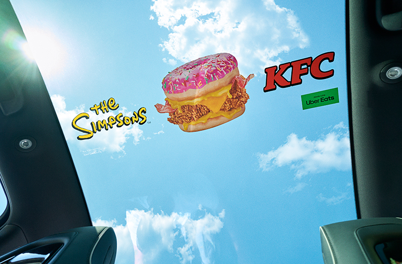 KFC lleva el cielo de "Los Simpson" a los techos de los Uber