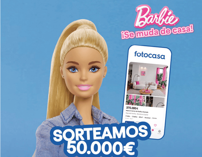 Fotocasa y Barbie sortean 50.000 € para la entrada una casa